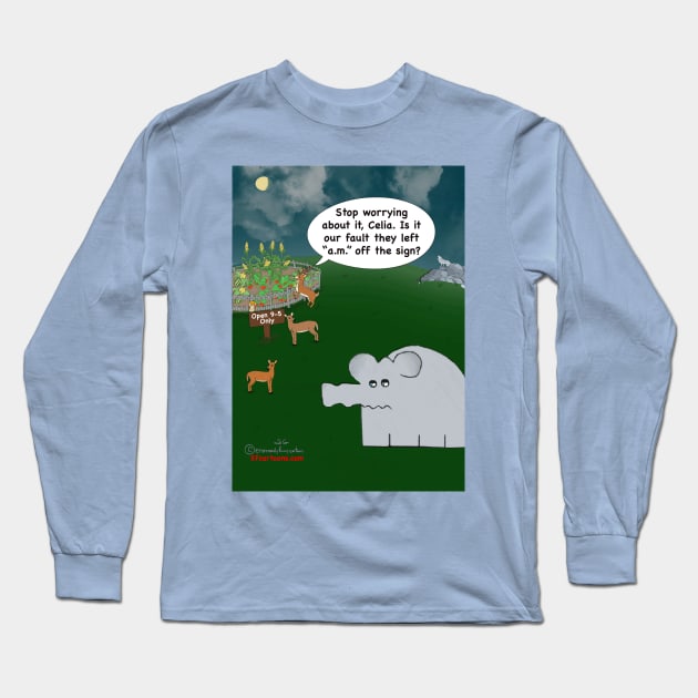 Deer Antics Long Sleeve T-Shirt by Enormously Funny Cartoons